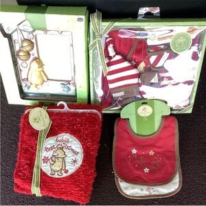 NWT Holiday Christmas Disney Winnie The Pooh Baby First Xmas